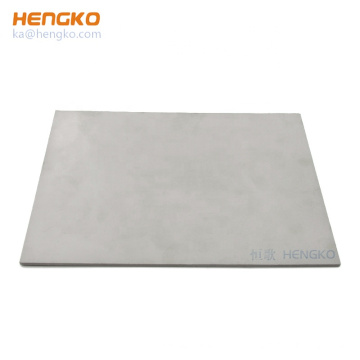 Hengko resistente a la corrosión de alta calidad 1 2 15 25 30 Micrón 316L Placa de filtro sinterizado de acero inoxidable de acero inoxidable para farmacéutico